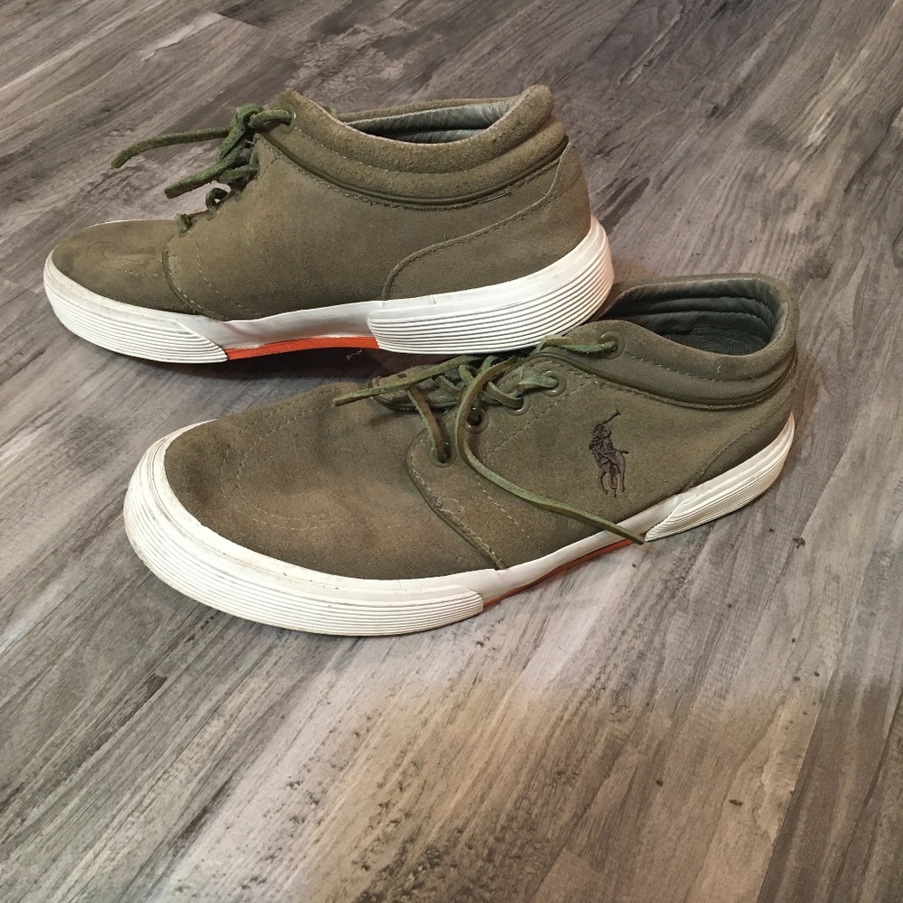 Polo Ralph Lauren Faxon Low Sneaker. Olive Green
